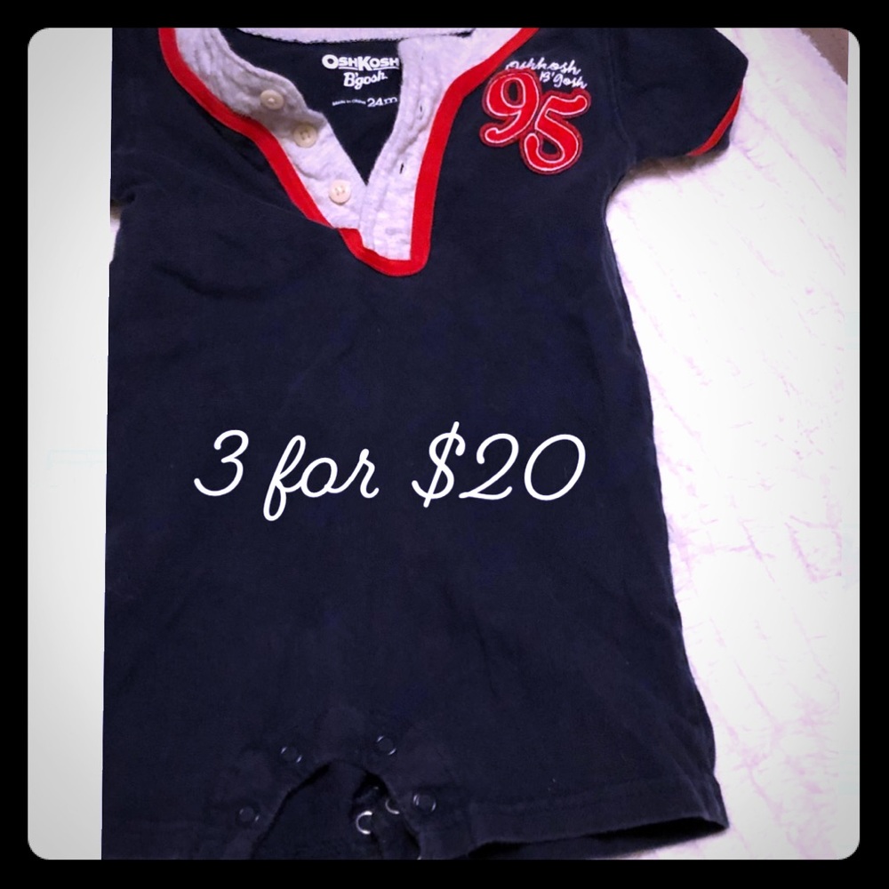 Osh Kosh cotton shorts onesie 24M 3for$20